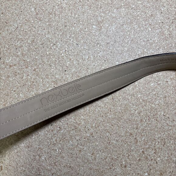 Nexbelt Genuine Leather Canvas Brown No Holes Adjustable Belt Mens 25”-35" - Picture 4 of 5